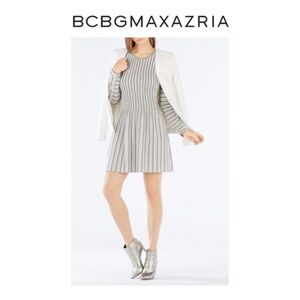 BCBGMaxAzria Marlin Striped Jacquard Dress